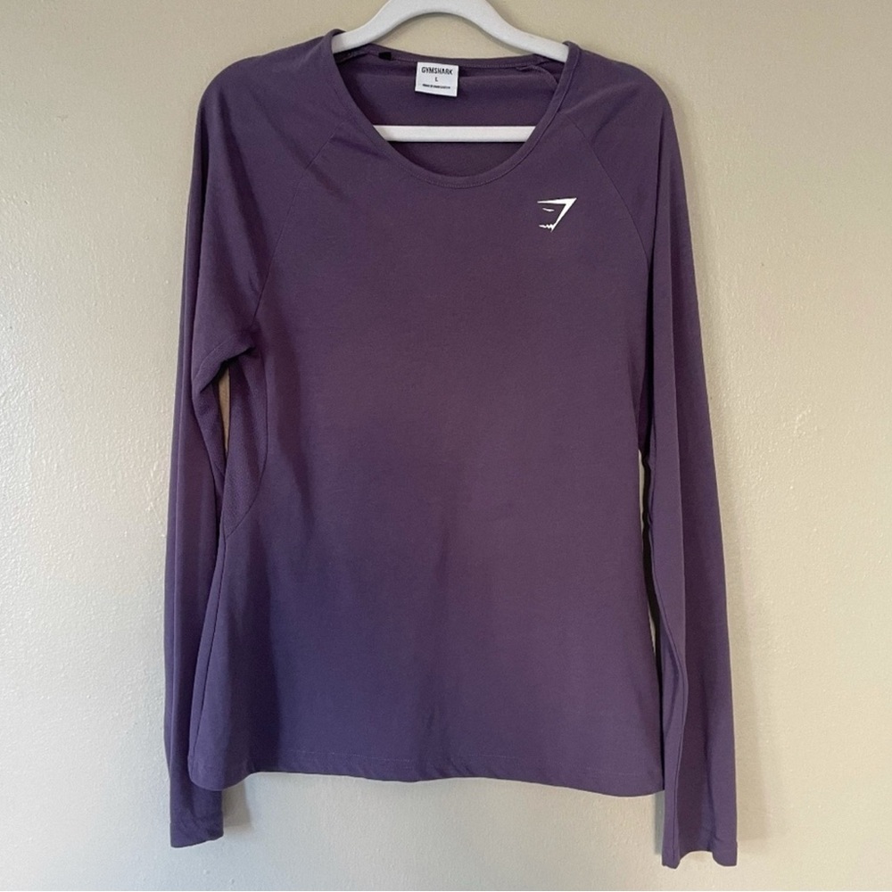 Gymshark Purple Fitted Long Sleeve Tee